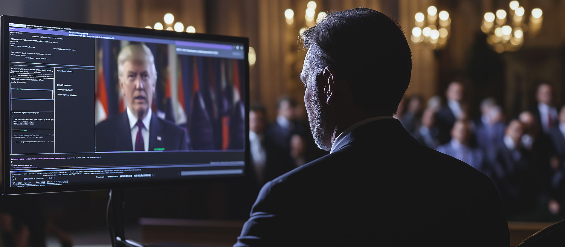 IT-Forensiker analysiert digitales Bildmaterial zur Echtheitsprüfung von Deep-Fake Videos in professioneller Umgebung