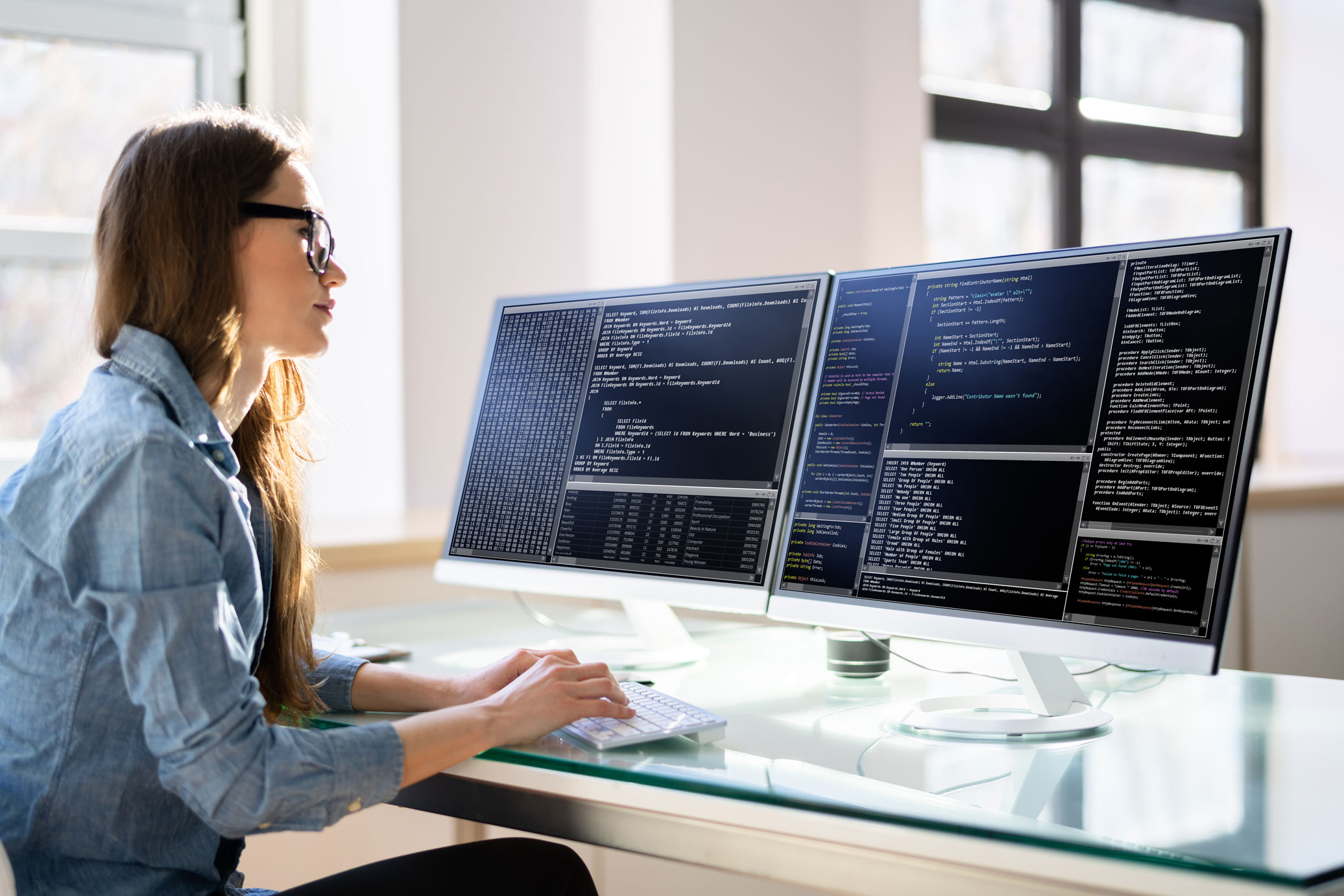 Programmer Woman Coding